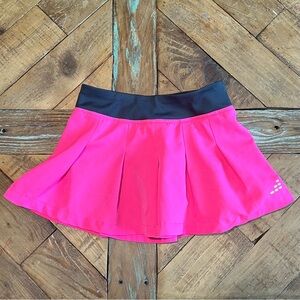 BCG Skort Skirt Hot Pink Black‎ Athletic Tennis Golf Pleated Activewear Girl S 7